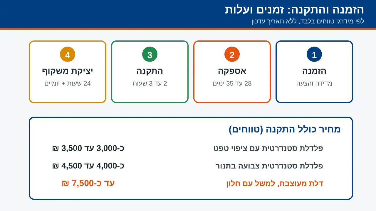 שלבי הזמנה והתקנה של דלת כניסה וטווחי מחיר לפי מידרג